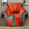 Orange Amaryllis Print Recliner Protector