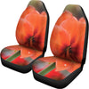 Orange Amaryllis Print Universal Fit Car Seat Covers