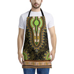 Orange And Black African Dashiki Print Apron