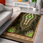 Orange And Black African Dashiki Print Area Rug