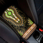 Orange And Black African Dashiki Print Car Center Console Cover