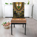 Orange And Black African Dashiki Print Dining Chair Slipcover