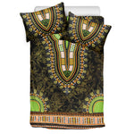 Orange And Black African Dashiki Print Duvet Cover Bedding Set