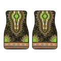 Orange And Black African Dashiki Print Front Car Floor Mats