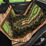 Orange And Black African Dashiki Print Pet Car Back Seat Cover