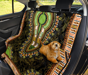 Orange And Black African Dashiki Print Pet Car Back Seat Cover