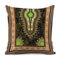 Orange And Black African Dashiki Print Pillow Cover