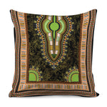 Orange And Black African Dashiki Print Pillow Cover