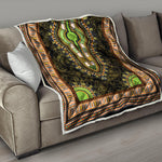 Orange And Black African Dashiki Print Quilt