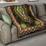 Orange And Black African Dashiki Print Quilt