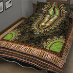 Orange And Black African Dashiki Print Quilt Bed Set