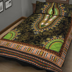 Orange And Black African Dashiki Print Quilt Bed Set