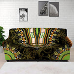 Orange And Black African Dashiki Print Sofa Cover