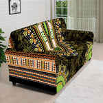 Orange And Black African Dashiki Print Sofa Cover