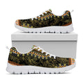Orange And Black African Dashiki Print White Running Shoes