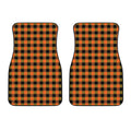 Orange And Black Buffalo Check Print Front Car Floor Mats