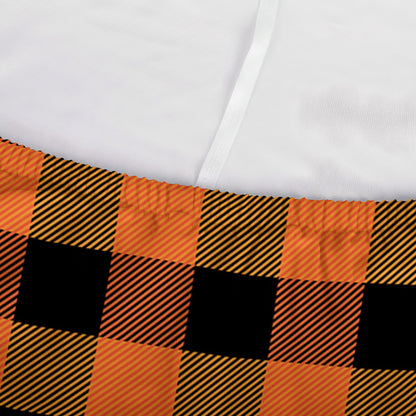 Orange And Black Buffalo Check Print Sofa Cover