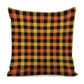 Orange And Black Buffalo Plaid Print Pillow Cover
