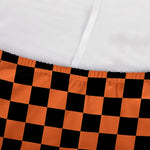 Orange And Black Checkered Pattern Print Sofa Cover