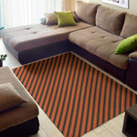 Orange And Black Halloween Pattern Print Area Rug
