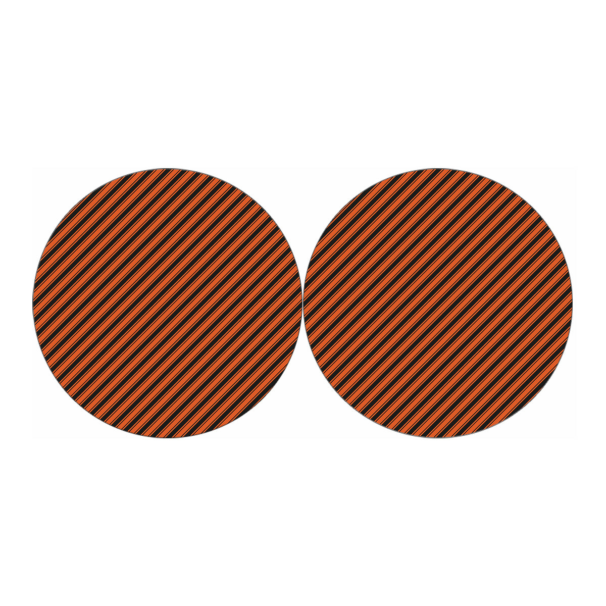 Orange And Black Halloween Pattern Print Car Coasters