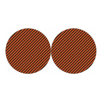 Orange And Black Halloween Pattern Print Car Coasters