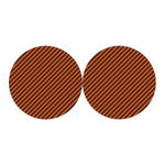 Orange And Black Halloween Pattern Print Car Coasters