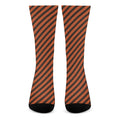 Orange And Black Halloween Pattern Print Crew Socks