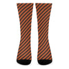 Orange And Black Halloween Pattern Print Crew Socks