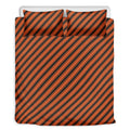 Orange And Black Halloween Pattern Print Duvet Cover Bedding Set