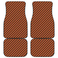 Orange And Black Halloween Pattern Print Front and Back Car Floor Mats