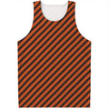 Orange And Black Halloween Pattern Print Men's Tank Top