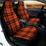 Orange And Black Tartan Pattern Print Universal Fit Car Seat Covers