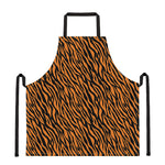 Orange And Black Tiger Stripe Print Apron