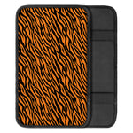 Orange And Black Tiger Stripe Print Car Center Console Cover