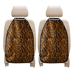 Orange And Black Tiger Stripe Print Car Seat Organizers