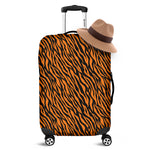 Orange And Black Tiger Stripe Print Luggage Cover