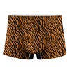 Orange And Black Tiger Stripe Print Men's Boxer Briefs