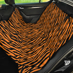 Orange And Black Tiger Stripe Print Pet Car Back Seat Cover