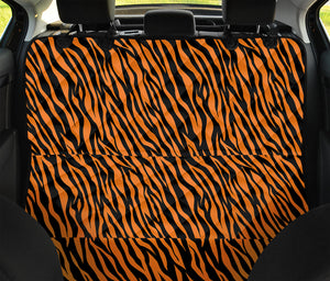 Orange And Black Tiger Stripe Print Pet Car Back Seat Cover