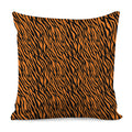 Orange And Black Tiger Stripe Print Pillow Cover