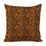 Orange And Black Tiger Stripe Print Pillow Cover