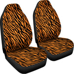 Orange And Black Tiger Stripe Print Universal Fit Car Seat Covers