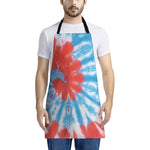 Orange And Blue Tie Dye Print Apron