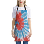 Orange And Blue Tie Dye Print Apron
