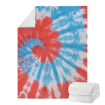 Orange And Blue Tie Dye Print Blanket