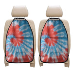 Orange And Blue Tie Dye Print Car Seat Organizers