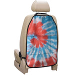 Orange And Blue Tie Dye Print Car Seat Organizers
