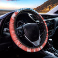 Orange And Blue Tie Dye Print Car Steering Wheel Cover