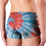 Orange And Blue Tie Dye Print Men's Boxer Briefs